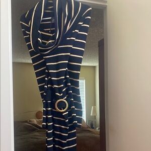 INC International Concepts Navy and White Striped Dress